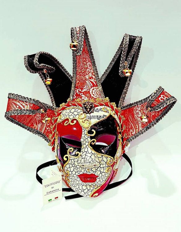 Maschera jolly veneziana cartapesta