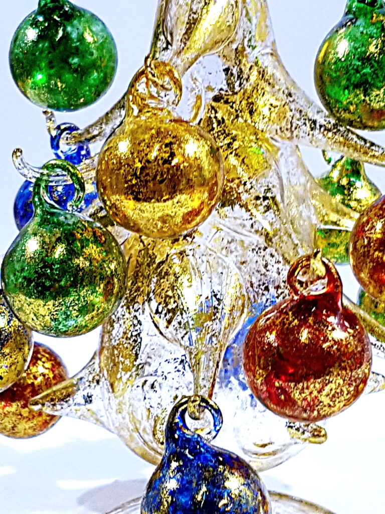 Albero Di Natale In Vetro Soffiato Albero di Natale in vetro soffiato dorato cm 20 — Venturini Souvenirs