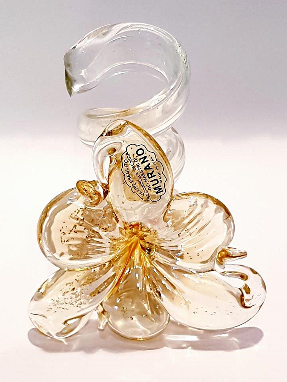 Portacandele vetro fiore oro — Venturini Souvenirs - Vetro di Murano e  Souvenirs