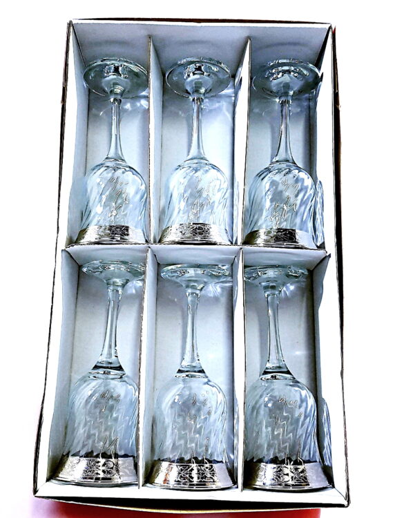 Bicchieri vetro vino per uso alimentare