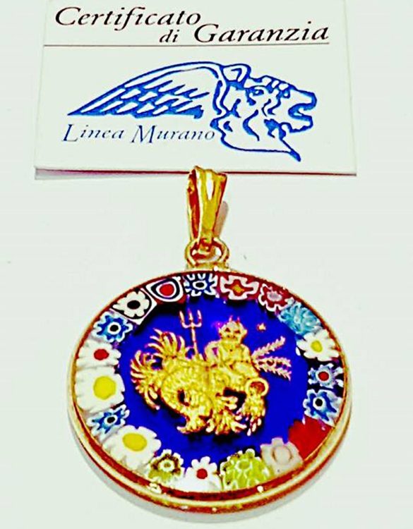 Pendaglio murrina segno zodiacale in vetro di murano