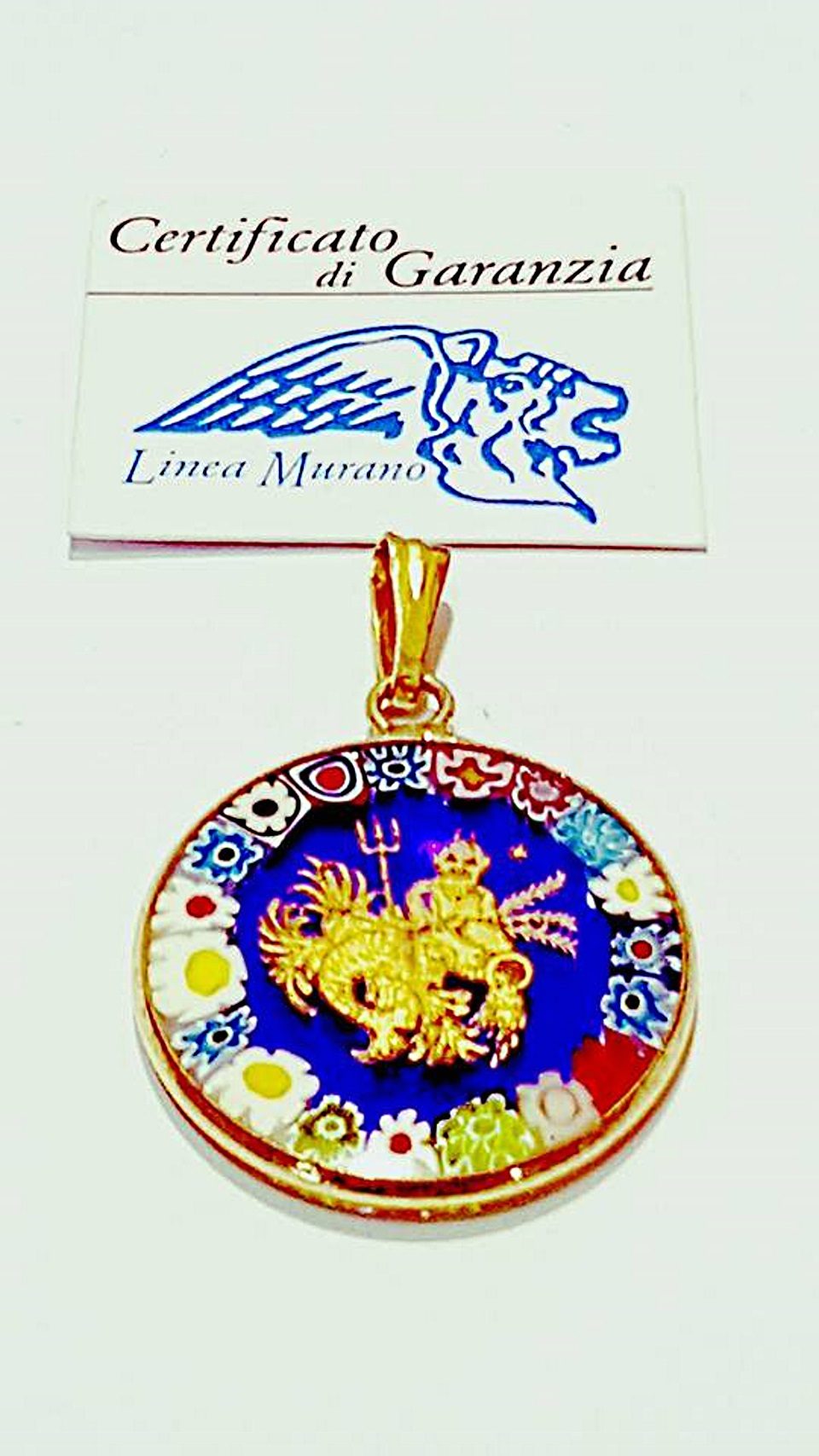 Pendaglio murrina segno zodiacale in vetro di murano