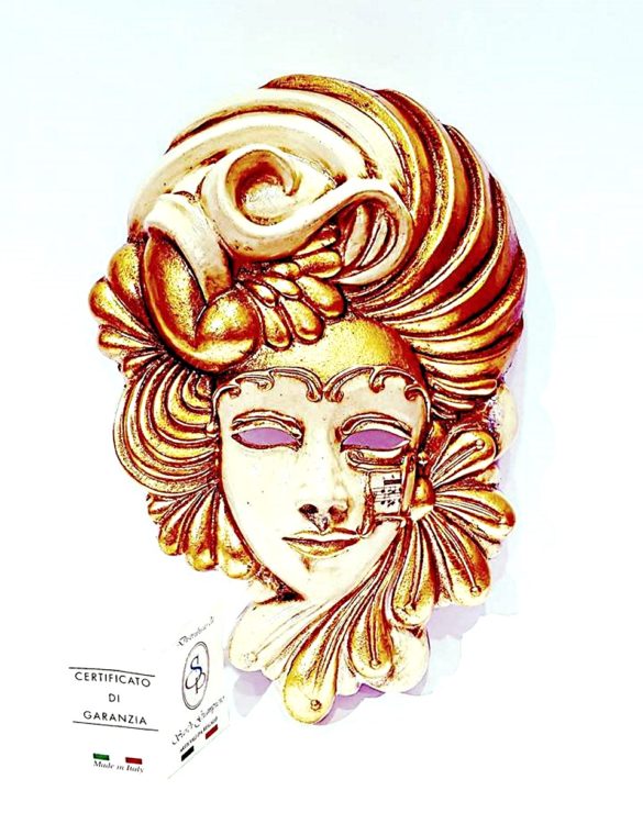 Maschera veneziana belle èpoque ceramica