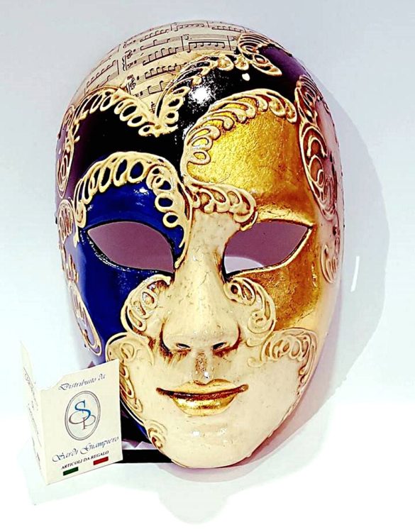 Maschera veneziana volto cartapesta