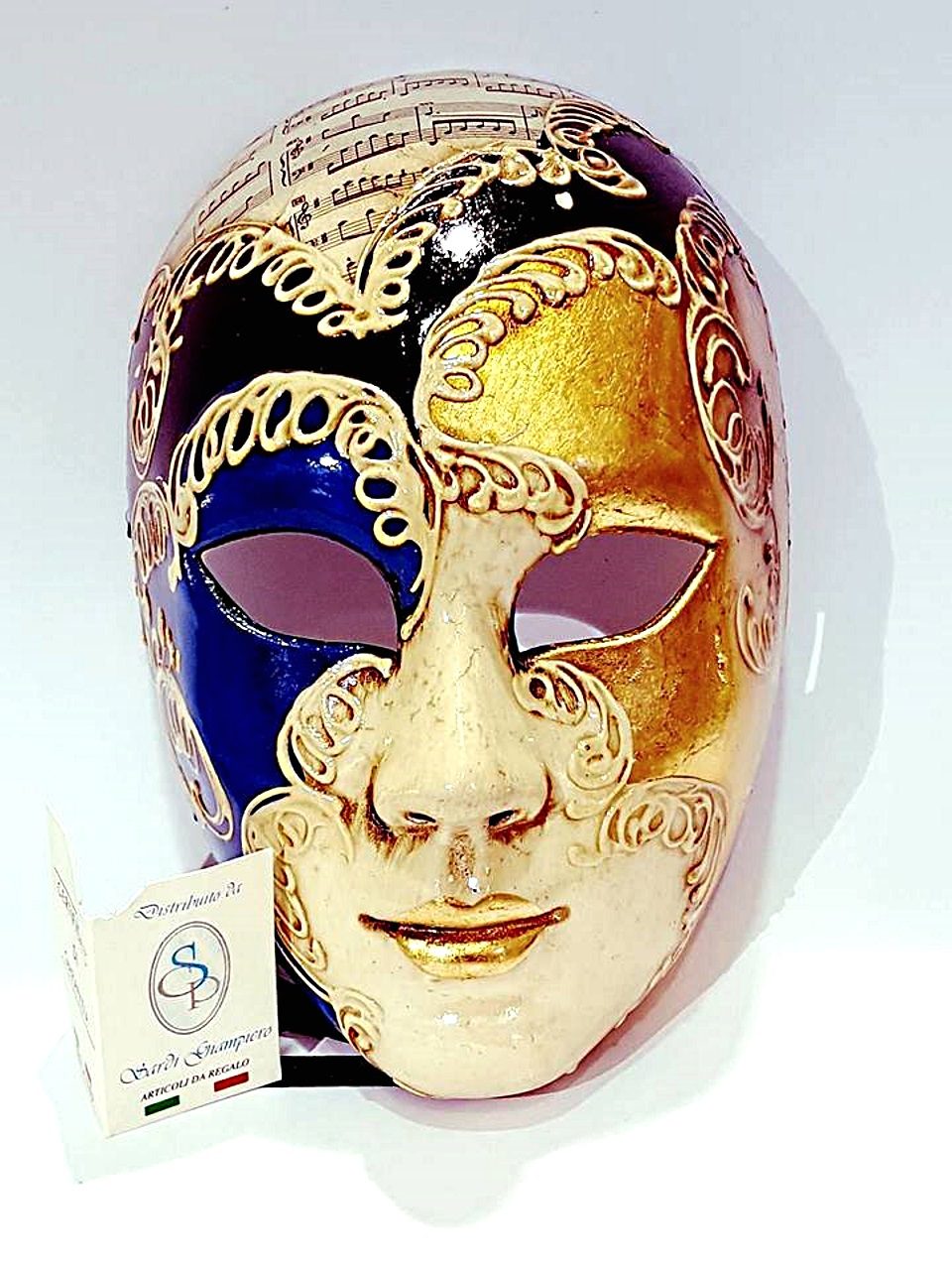 Maschera veneziana volto cartapesta