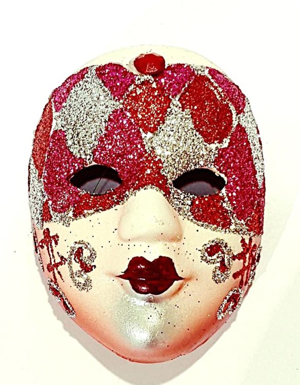 Maschera veneziana volto ceramica