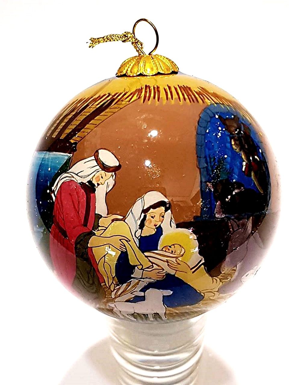 Palla di natale natività vetro veneziano