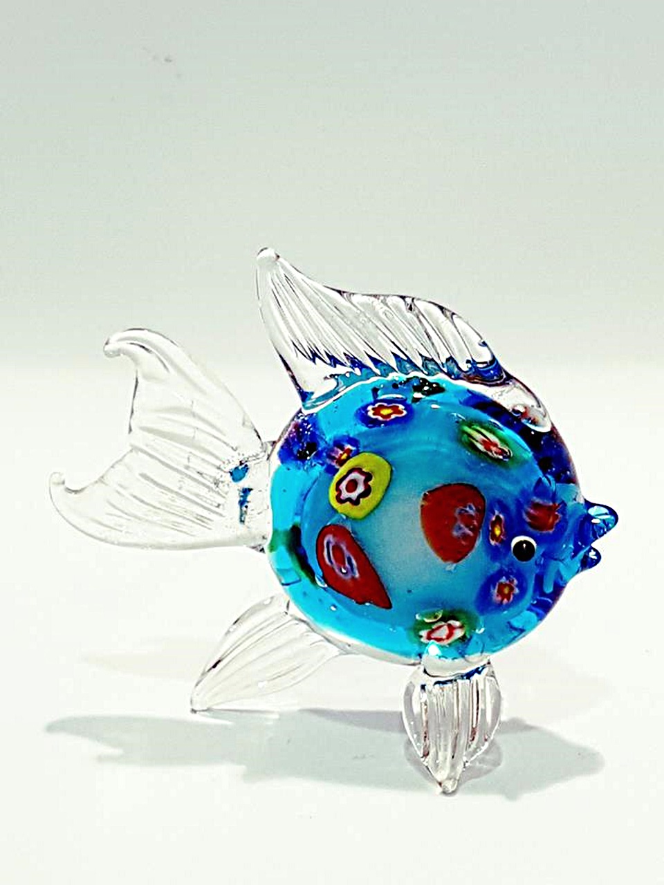 Animale Pesce Piatto Vetro A Lume Venturini Souvenirs Vetro Di