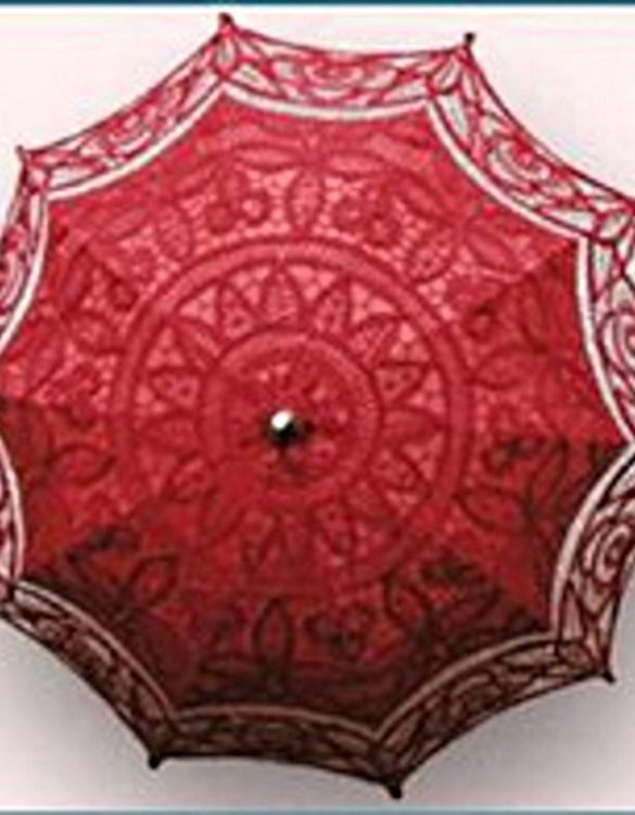 Ombrello pizzo rosso