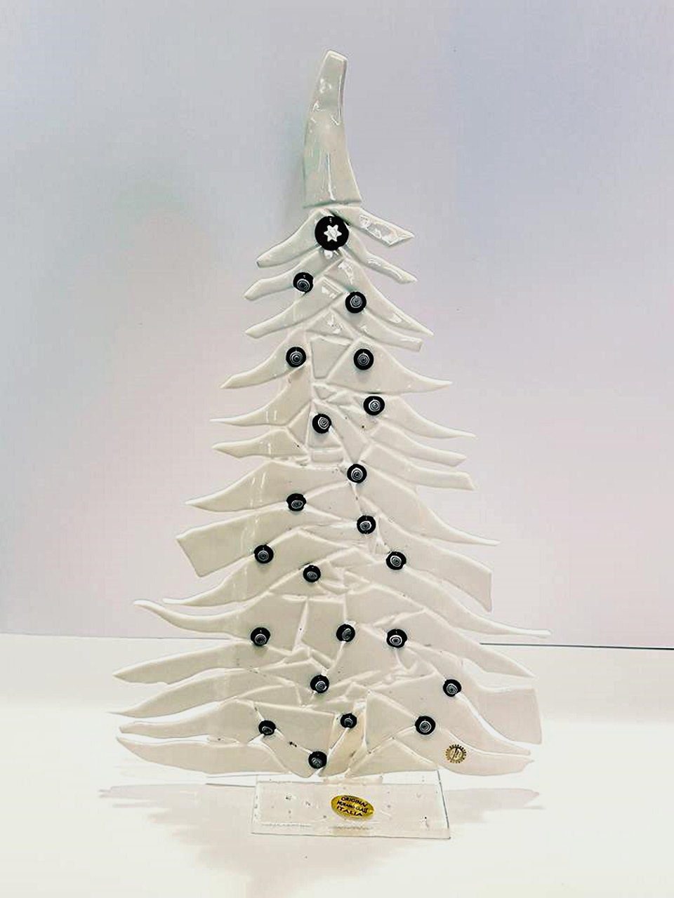 Albero di natale con murrina bianco