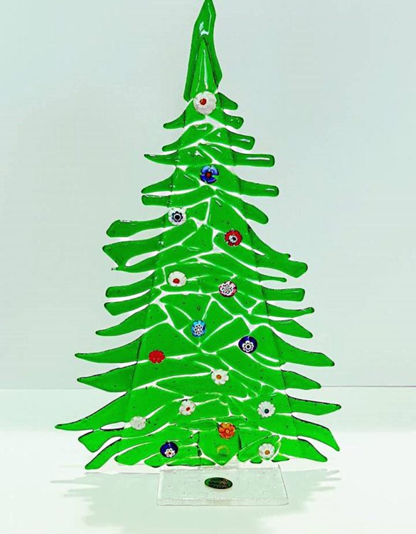 Albero di natale con murrine verde