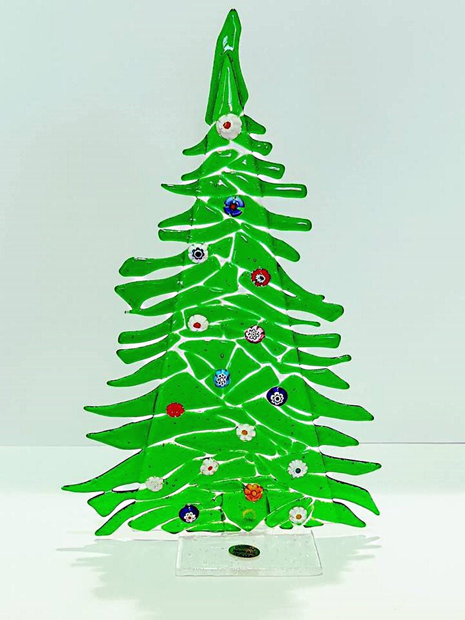 Albero di natale con murrine verde