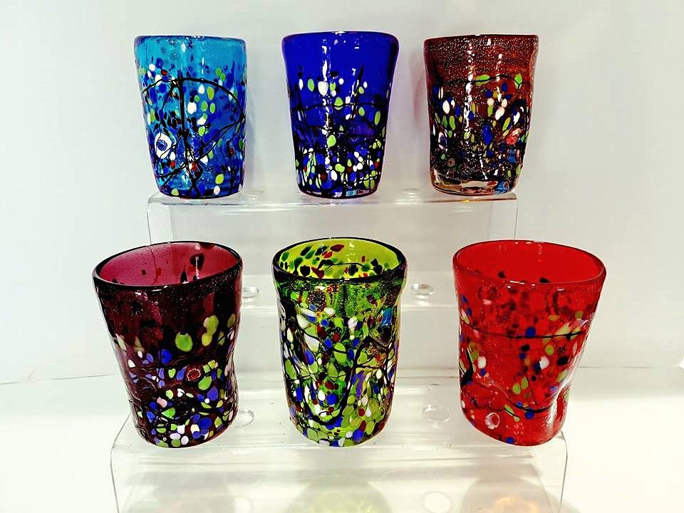 Bicchieri confezioni da 6 pezzi vetro veneziano