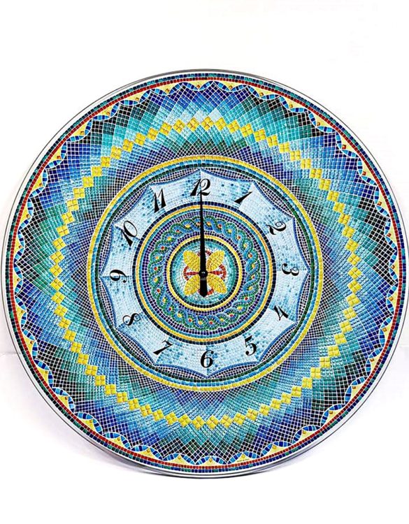 Orologio da parete vetro serigrafato mosaico