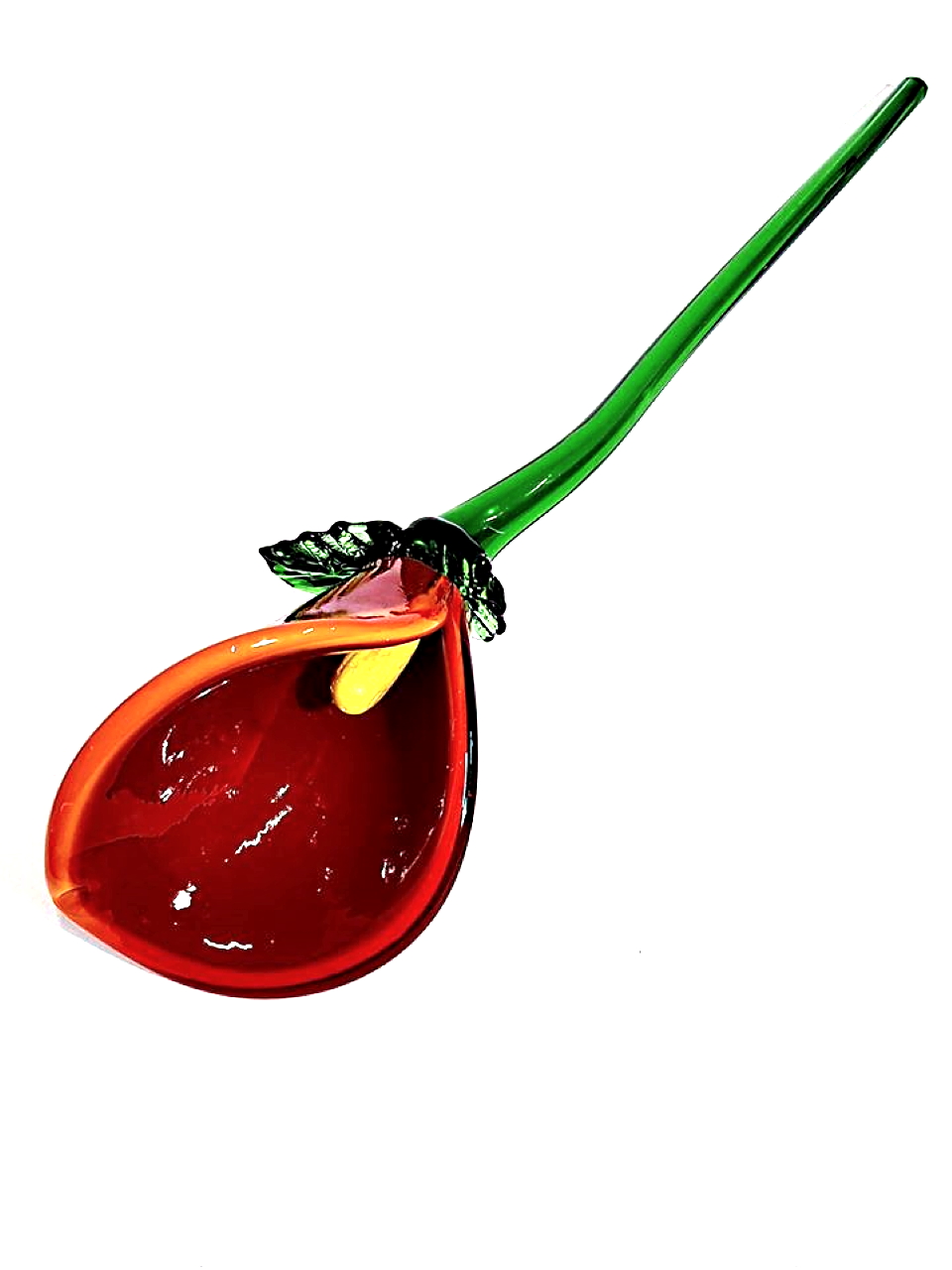 Fiore di vetro calla rossa