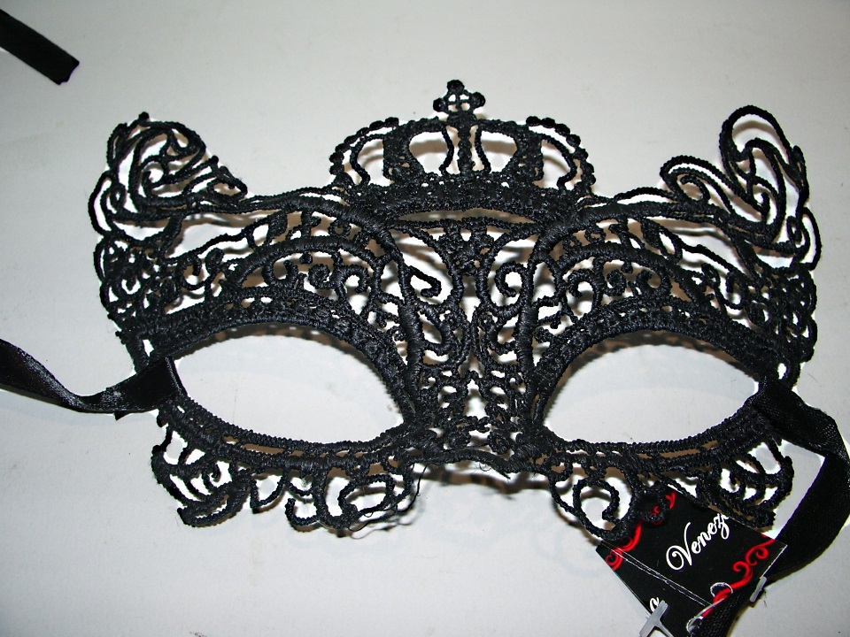 Maschera merletto veneziana corona