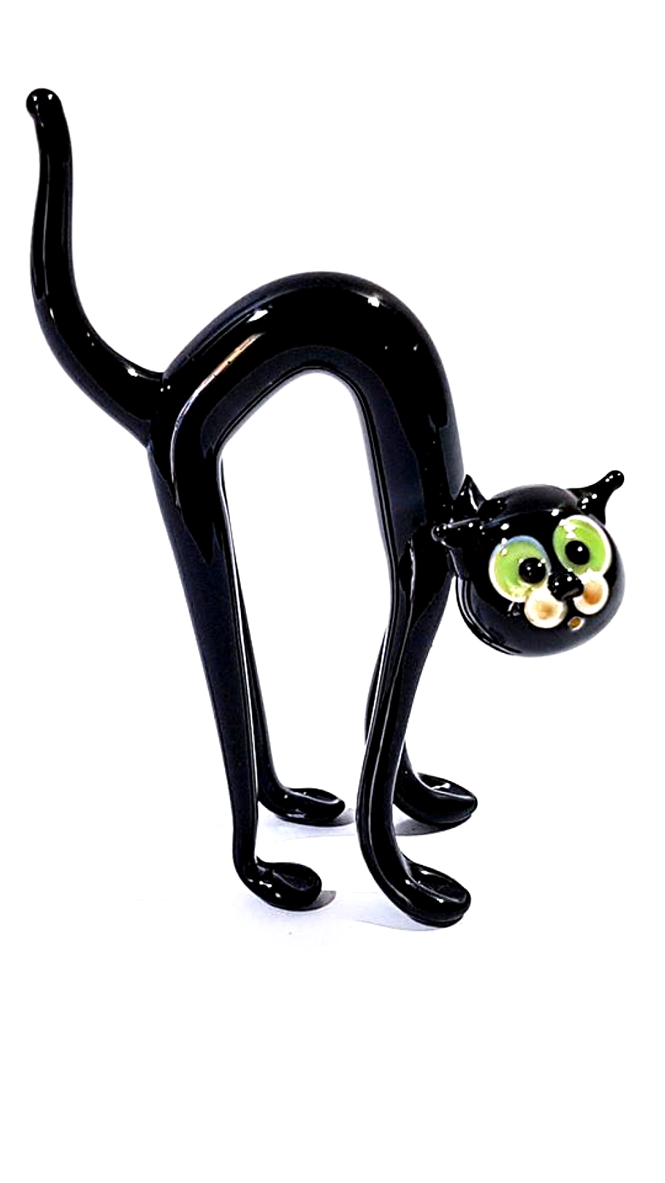 Gatto nero vetro Murano a lume