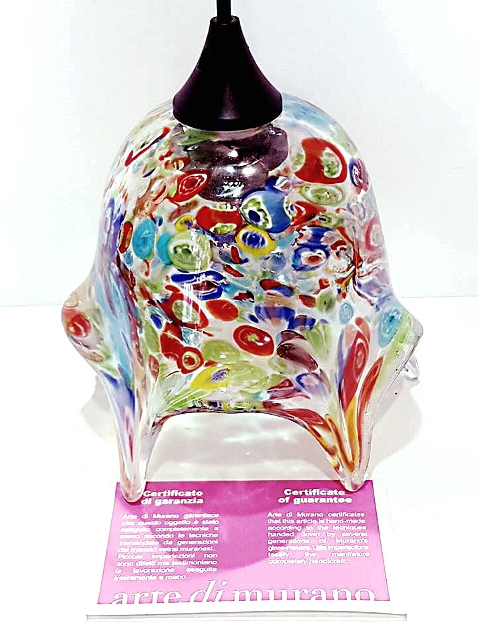 Lampada fazzoletto murrina millefiori
