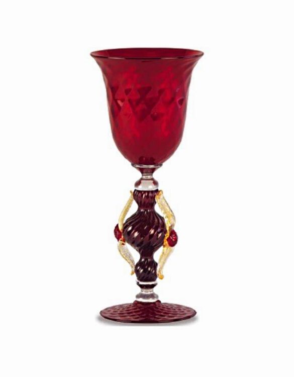 Bicchiere tipetto vetro di Murano rosso