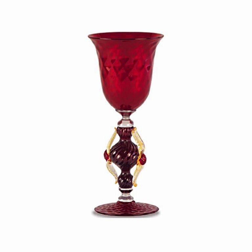 Bicchiere tipetto vetro di Murano rosso
