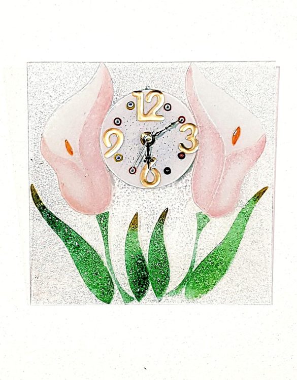 Orologio calla vetro quadrato