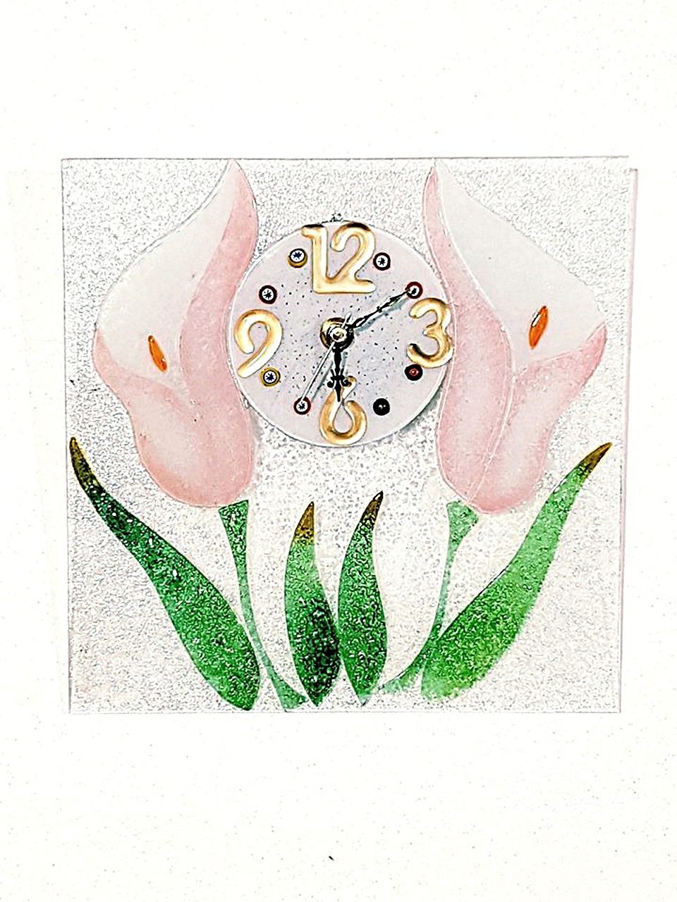 Orologio calla vetro quadrato