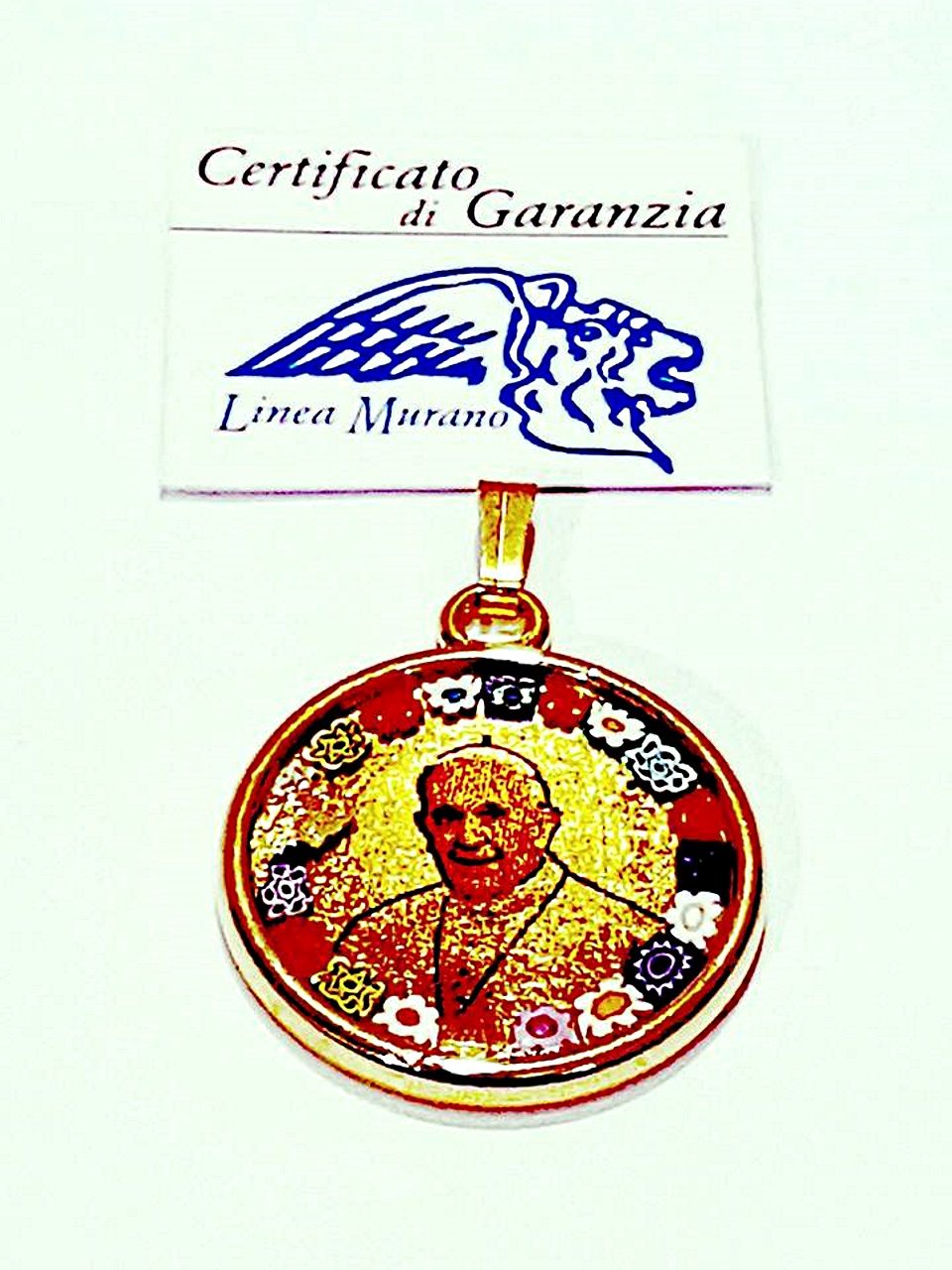 Pendaglio murrina papa giovanni paolo 2