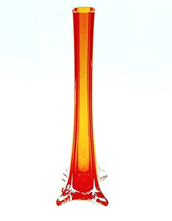 Vaso vetro lungo arancione