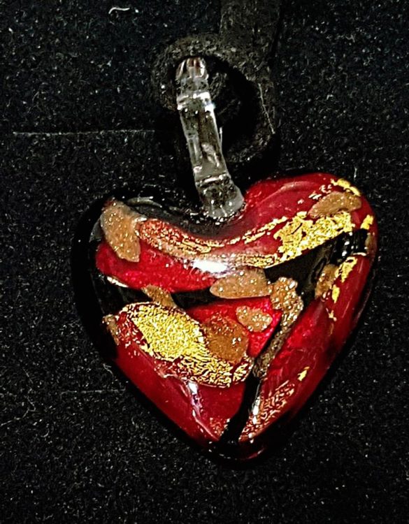 Pendaglio cuore in vetro di murano