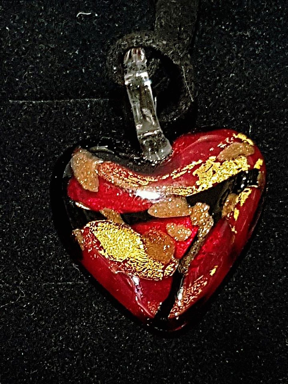 Pendaglio cuore in vetro di murano