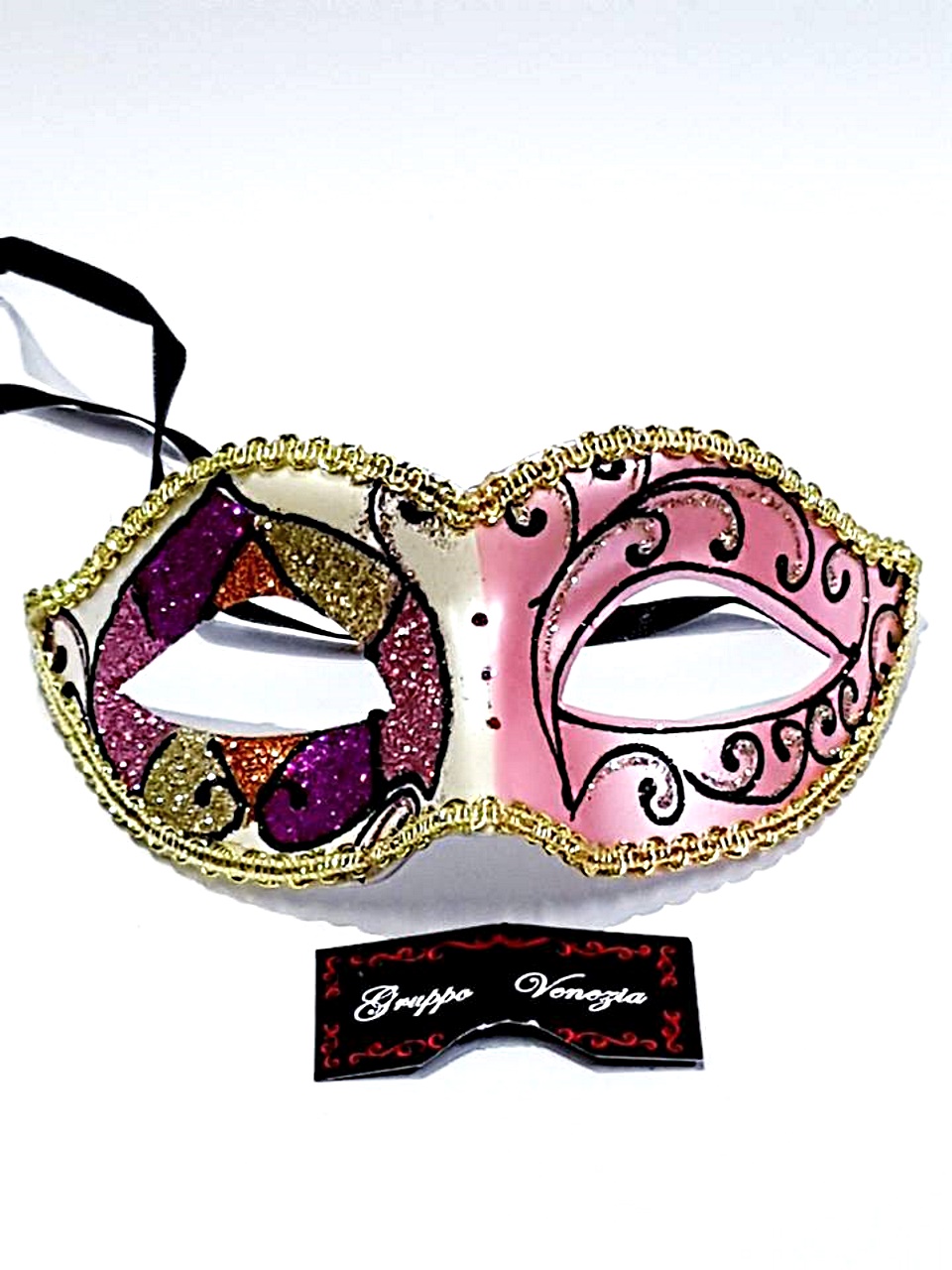 Maschera colombina colorata — Venturini Souvenirs - Vetro di Murano e  Souvenirs