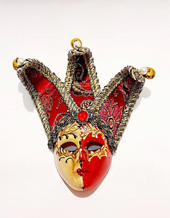 Maschera jolly cartapesta e ceramica