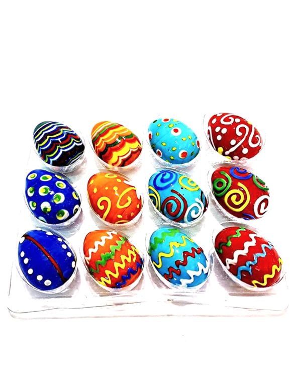 Uova vetro colorate set da 12 pezzi