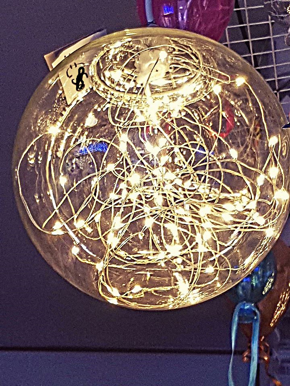 Lampadario sfera in vetro per arredamento e illuminazione