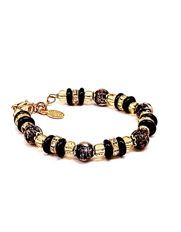 Bracciale avventurina nero