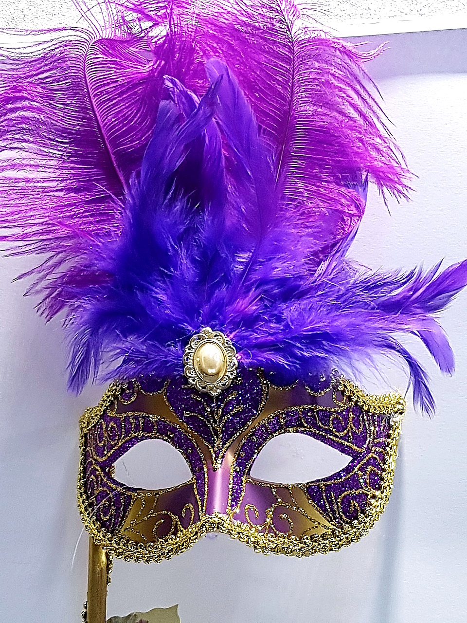 Maschera colombina bastone — Venturini Souvenirs - Vetro di Murano e  Souvenirs